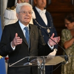 The return ceremony of the Flag of the Italian athletes returning from the Paris 2024